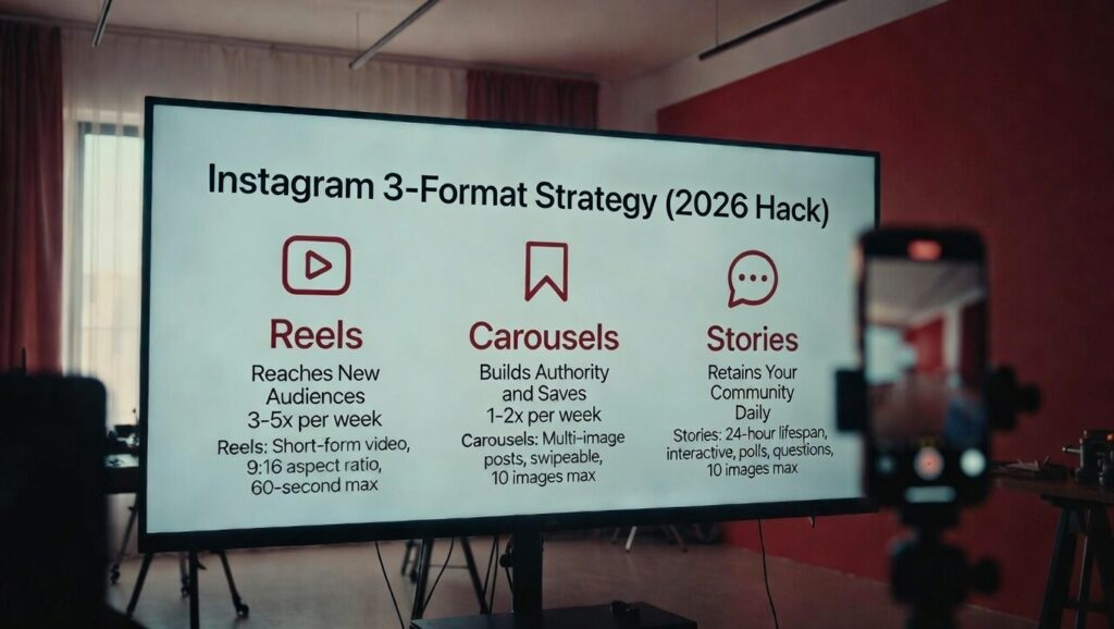 Instagram 3-format strategy for Nigerian creators using Reels, Carousels, and Stories
