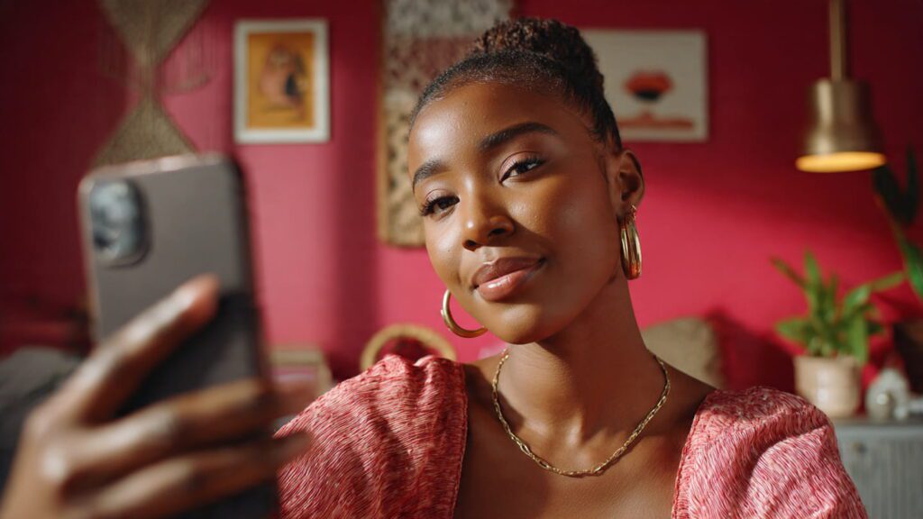 Nigerian business owner creating Instagram Reels content for audience growth