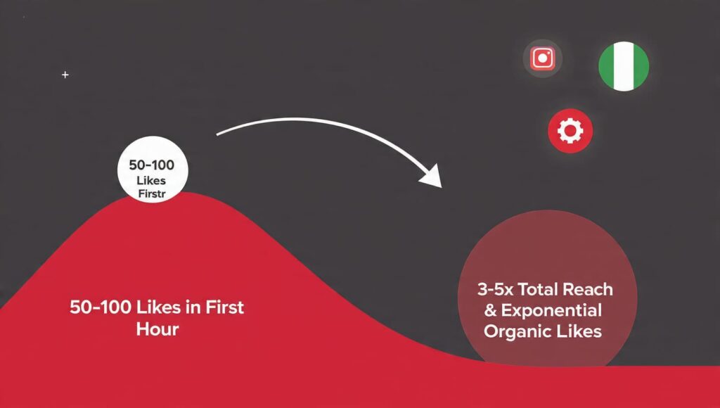 Instagram engagement snowball effect Nigeria diagram