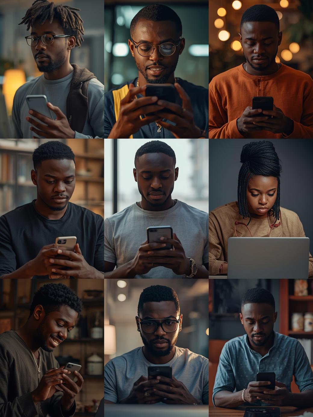 Nigerian influencer accessing Instagram securely