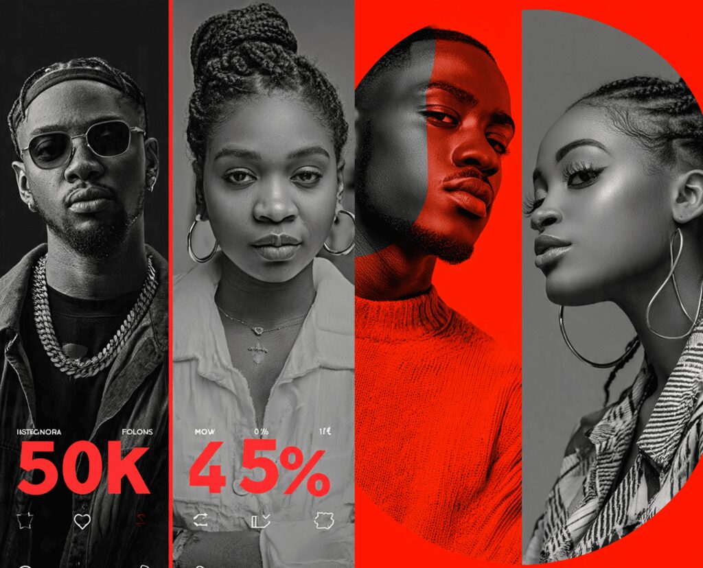 Instagram engagement rate comparison chart showing quality followers vs ghost followers Nigeria