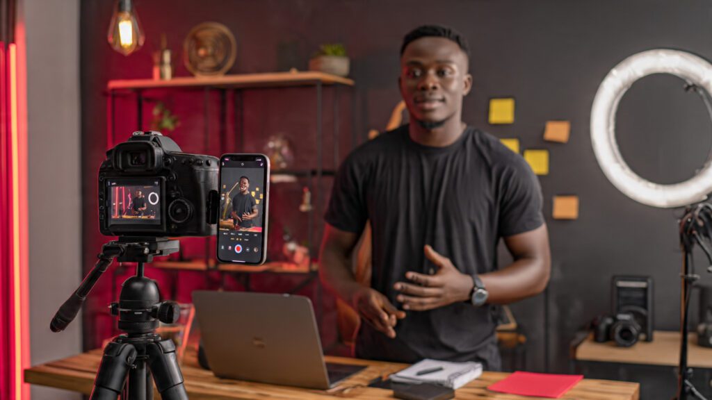 Nigerian Instagram creator filming Reels content for 2026 growth plan