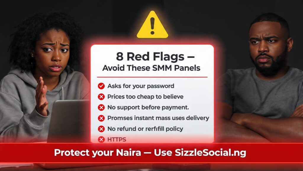 SMM panel red flags Nigeria warning signs fake scam panels 2026