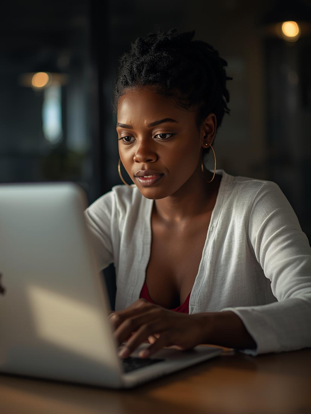 Nigerian marketer watching social media tutorial