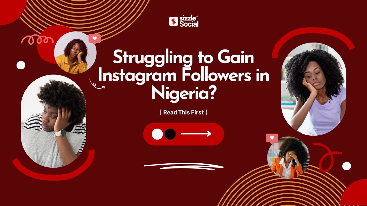 Sizzle Social blog banner showing frustrated Nigerian women on dark red circular background