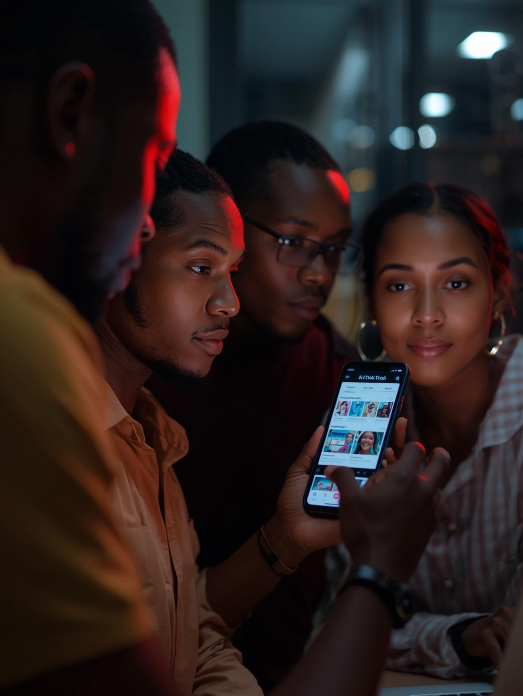 Nigerian entrepreneur accessing TikTok account purchased on Sizzle Social