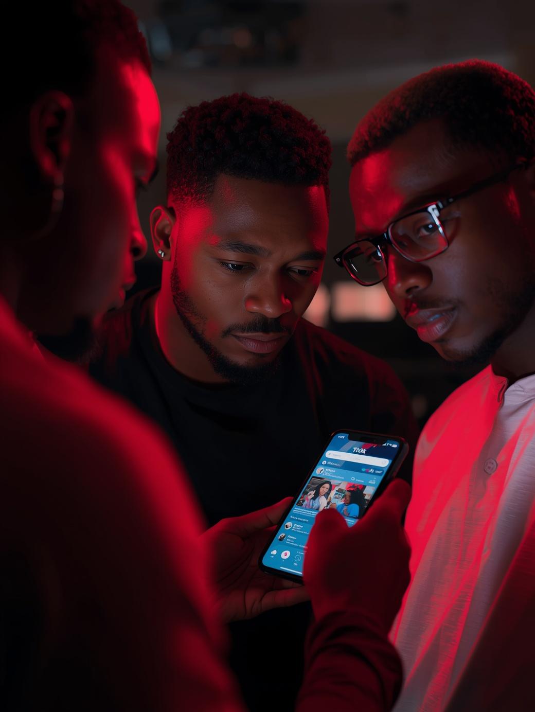 Nigerian entrepreneur configuring TikTok profile