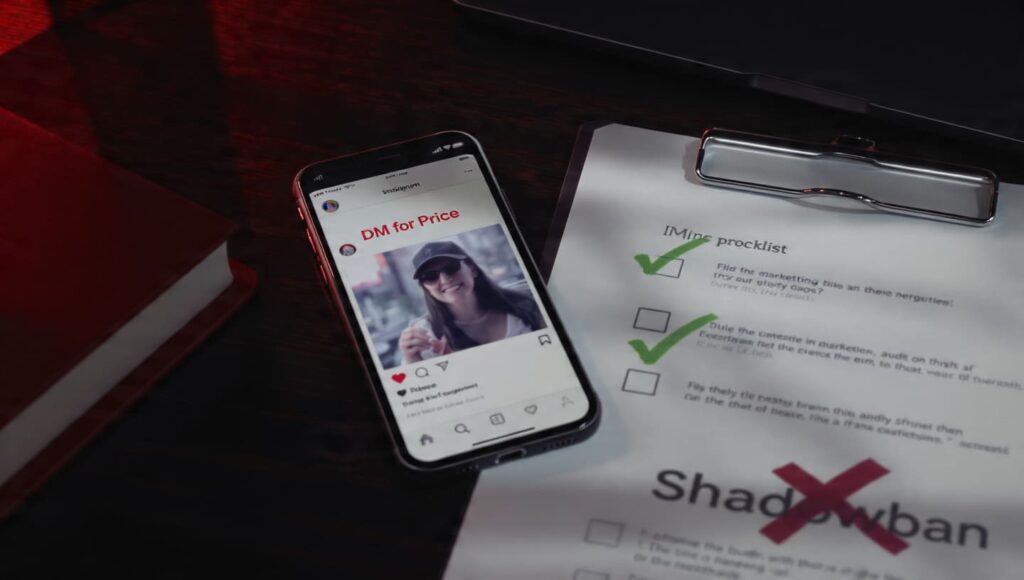 Phone showing common caption mistakes and Mistakes killing Instagram comments