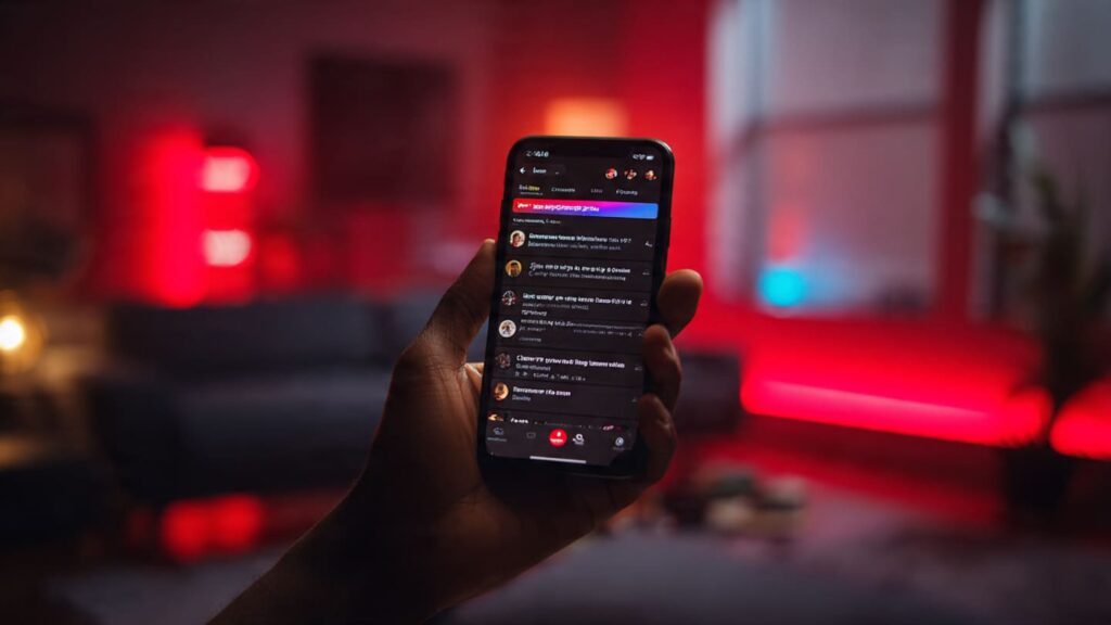 Close up of a smartphone screen showing interactive Instagram live tactics like polls and Q&A boxes with Nigerian names.