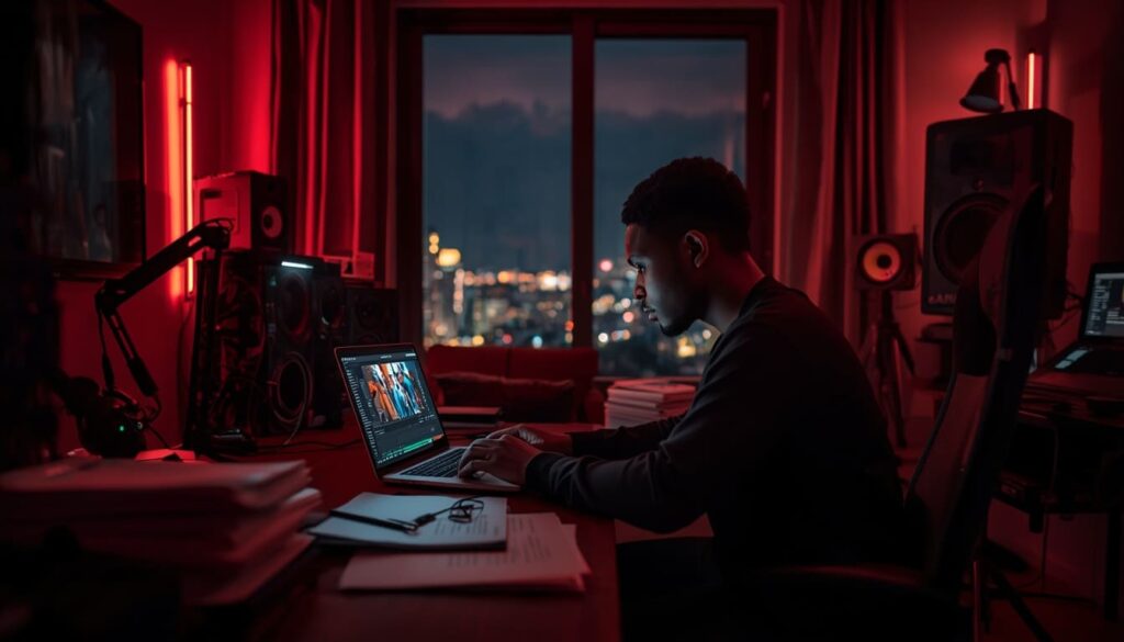 Nigerian creators editing high-quality videos