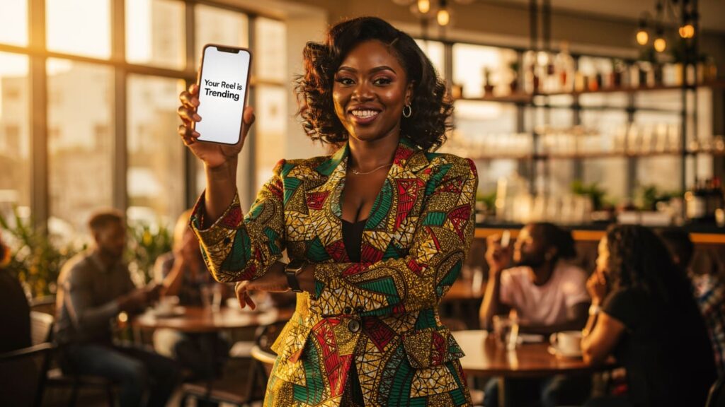 A creative setup showing Instagram content ideas Nigeria entrepreneurs use for engagement