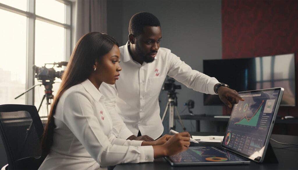 Nigerian creators collaborating on a digital strategy to grow TikTok followers and boost engagement smarter.