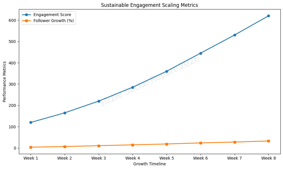 Sizzle Social report on Sustainable Engagement Scaling Metrics