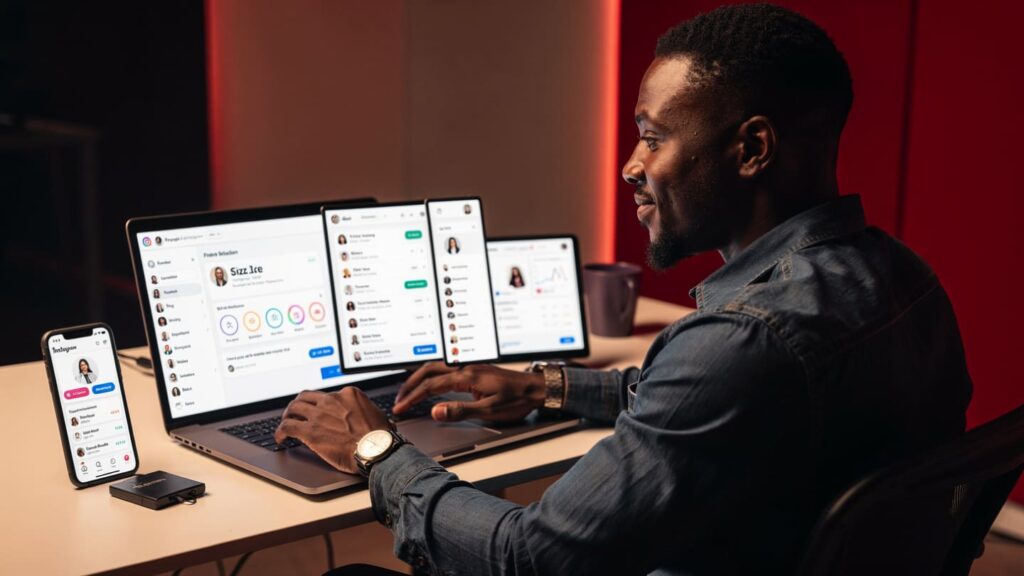 A comparison screen of different Nigerian SMM panels showing Sizzle Social as the top choice.