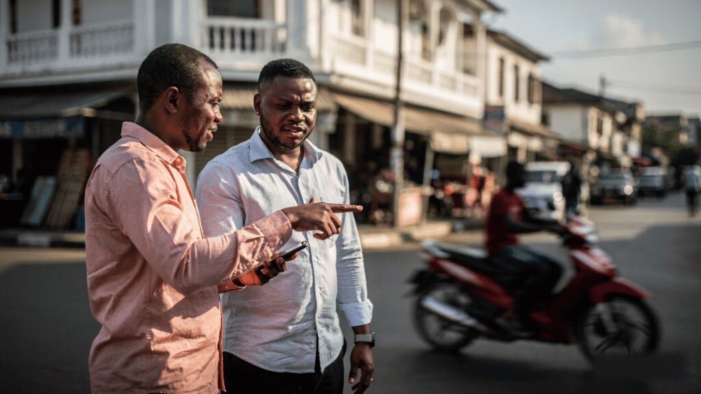 Nigerian community members networking in Lagos