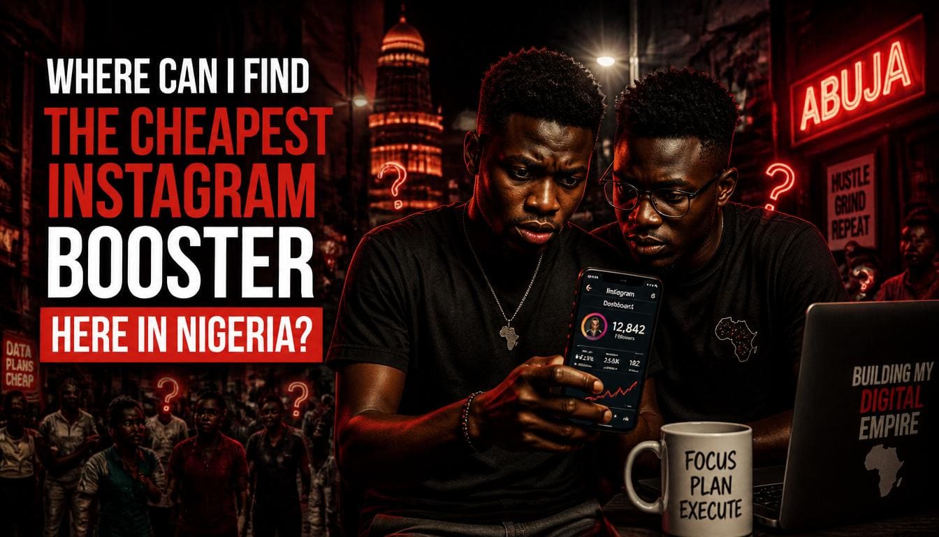 Ambitious Nigerian creator holding phone in studio