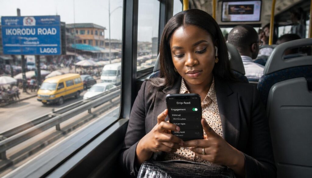 Safe Instagram comments growth using Nigerian SMM panels on a mobile device