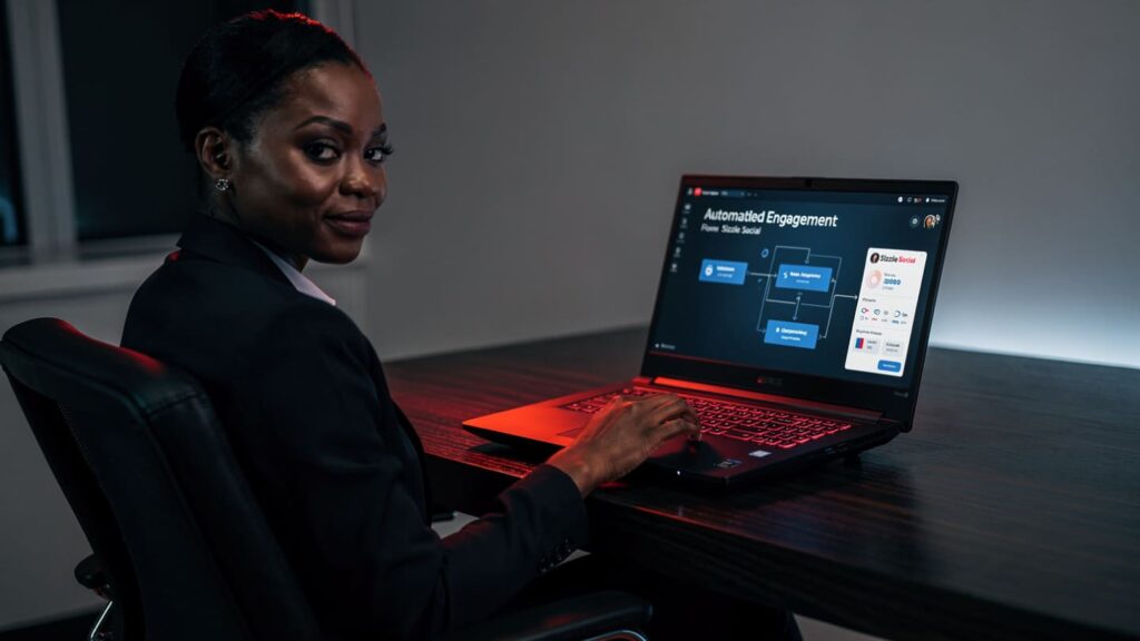 A digital marketer using secure, API-approved automation software to streamline engagement and scale Instagram growth in Nigeria safely.