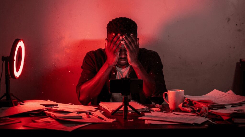 Nigerian creator frustrated by slow organic reach on smartphone