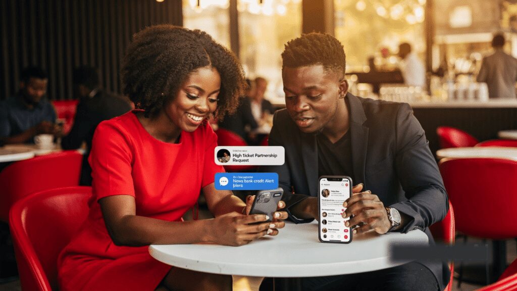 A professional creator celebrating increased engagement and credit alerts after switching to a reliable and secure SMM provider.