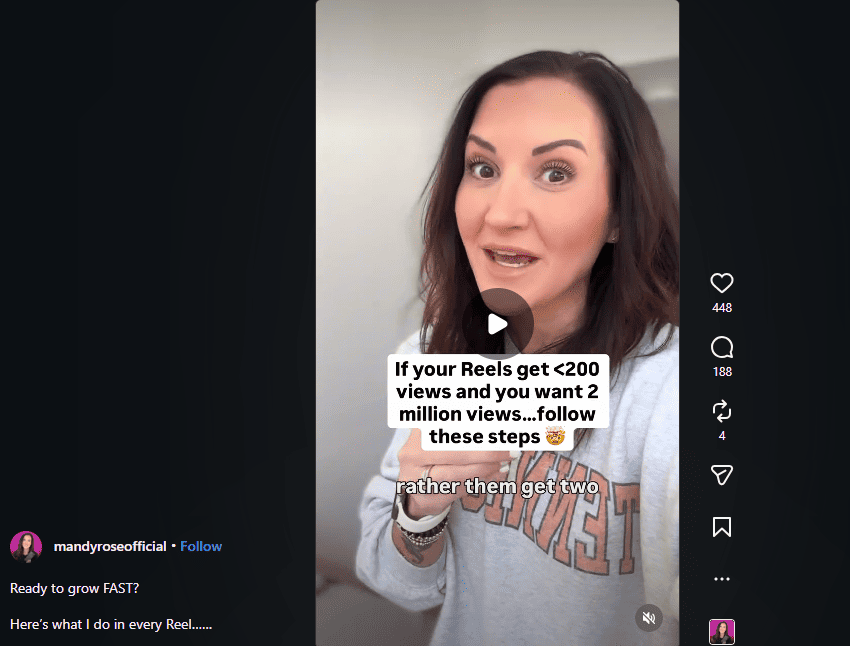 Mandyroseofficial post titled "If your Reels get