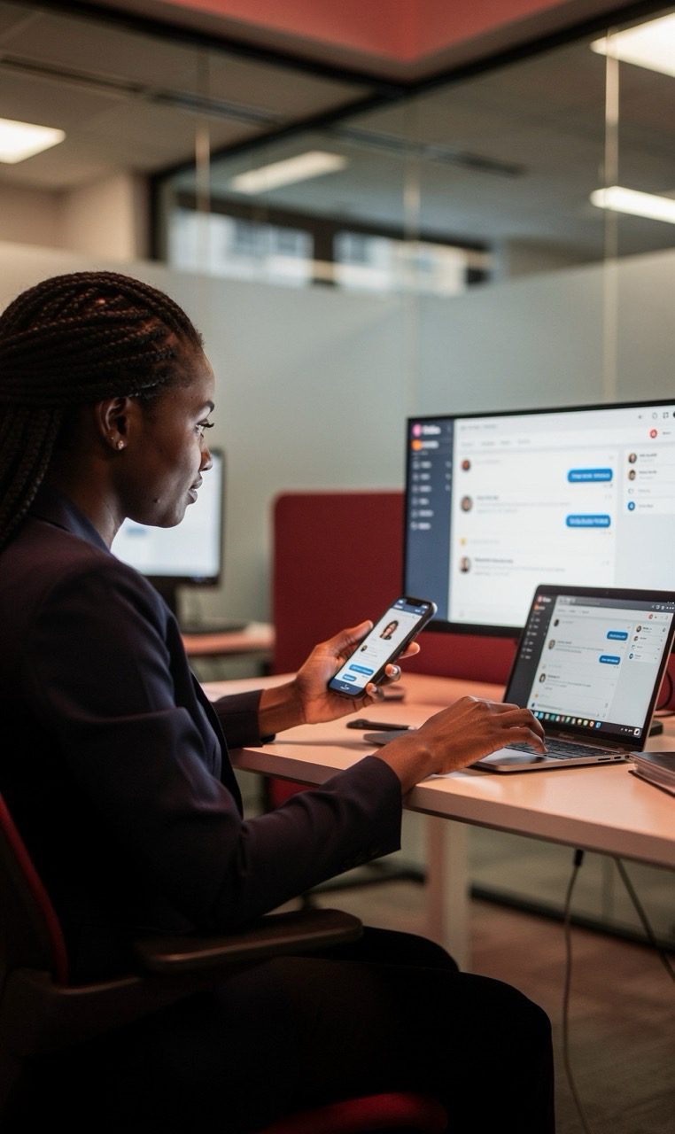 Nigerian user contacting Sizzle Social customer support for social media assistance