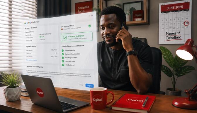 Nigerian buyer checking AdSense transfer.