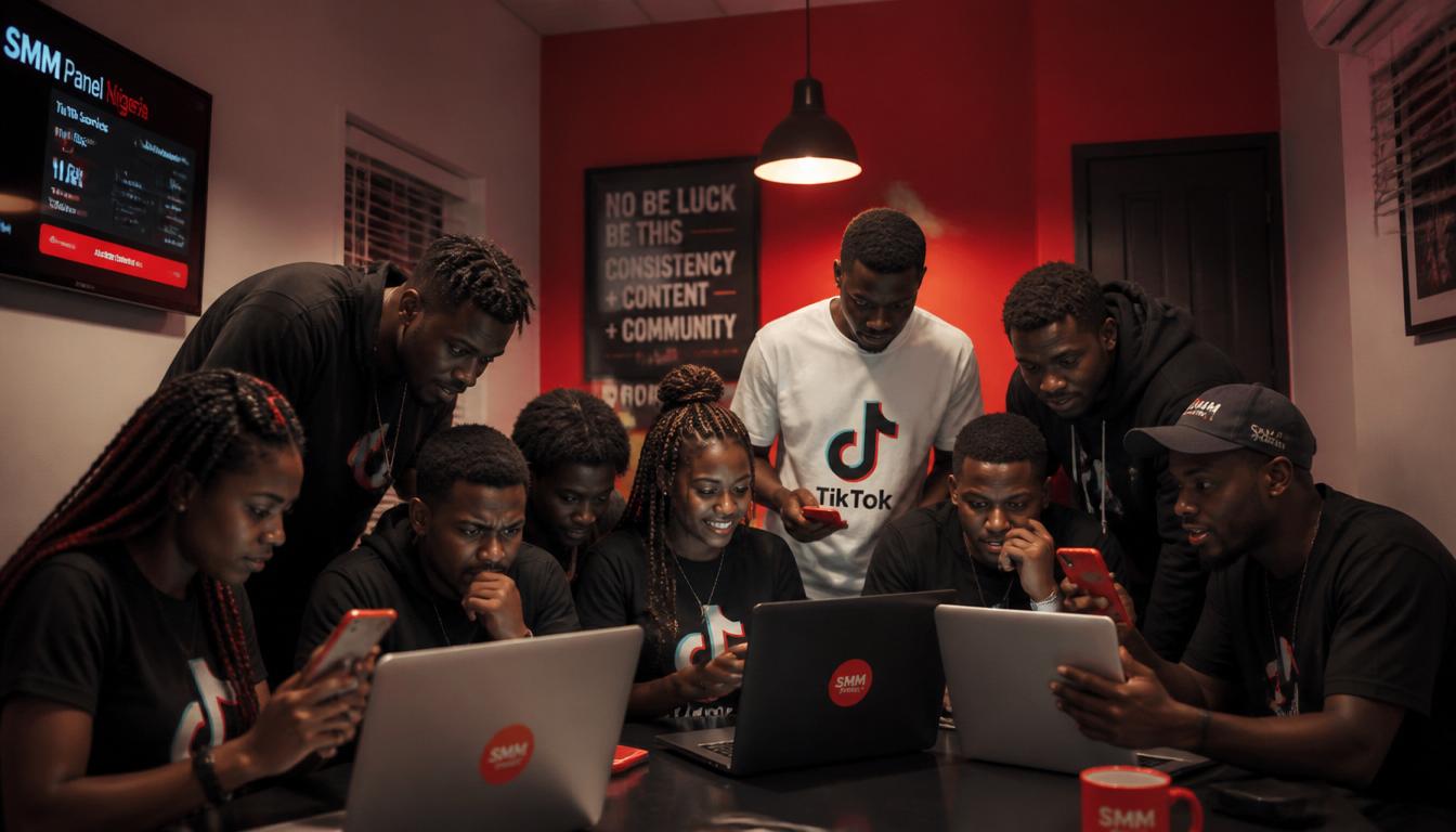 Feature image showing Nigerian creators comparing TikTok SMM panels