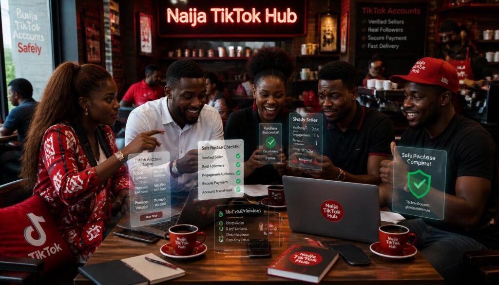 Nigerian creators discussing TikTok account purchase