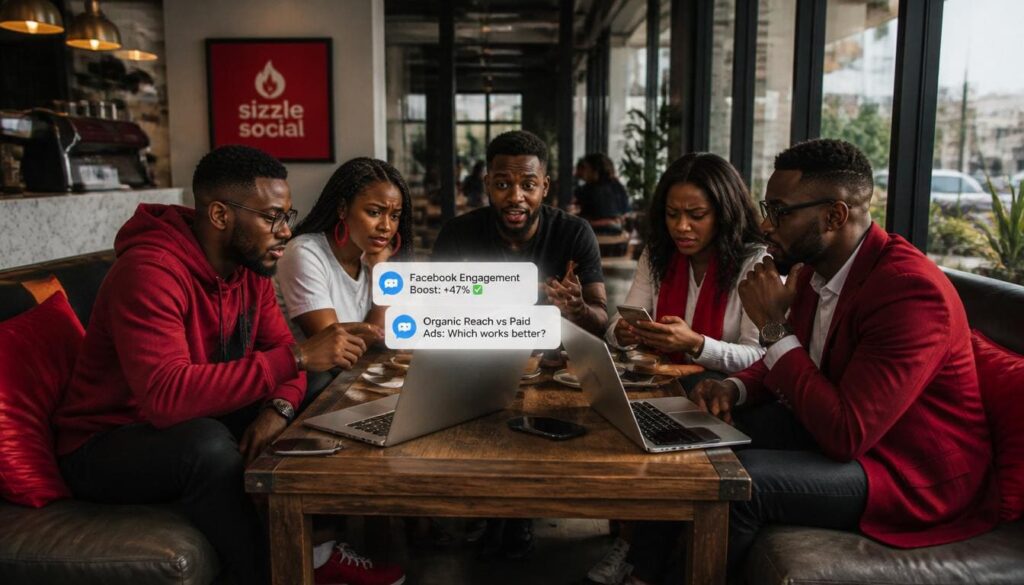 Nigerians discussing Facebook engagement boosters