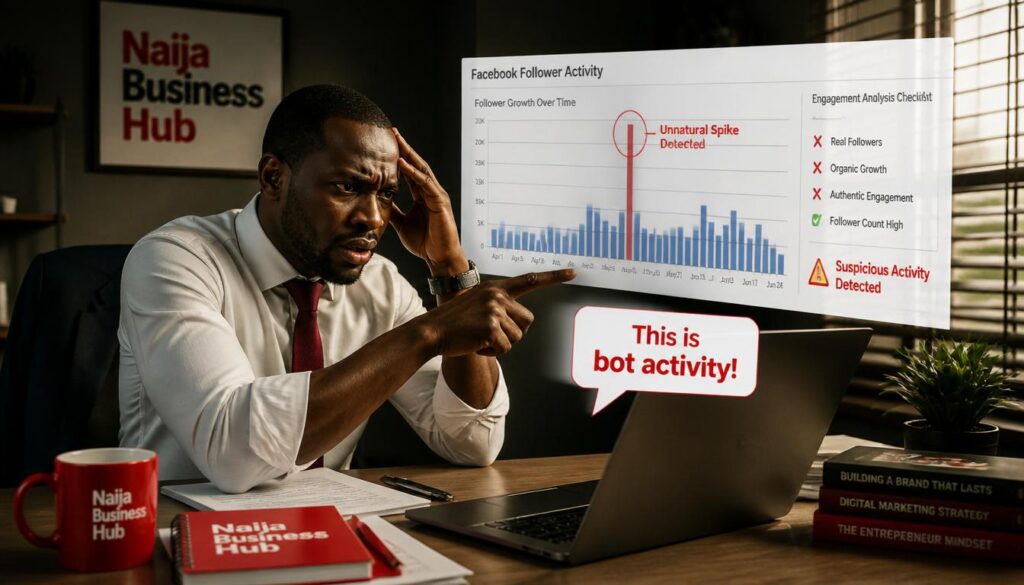 Entrepreneurs spotting fake accounts
