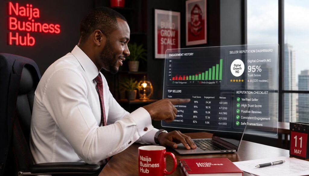 Nigerian entrepreneur checking TikTok features
