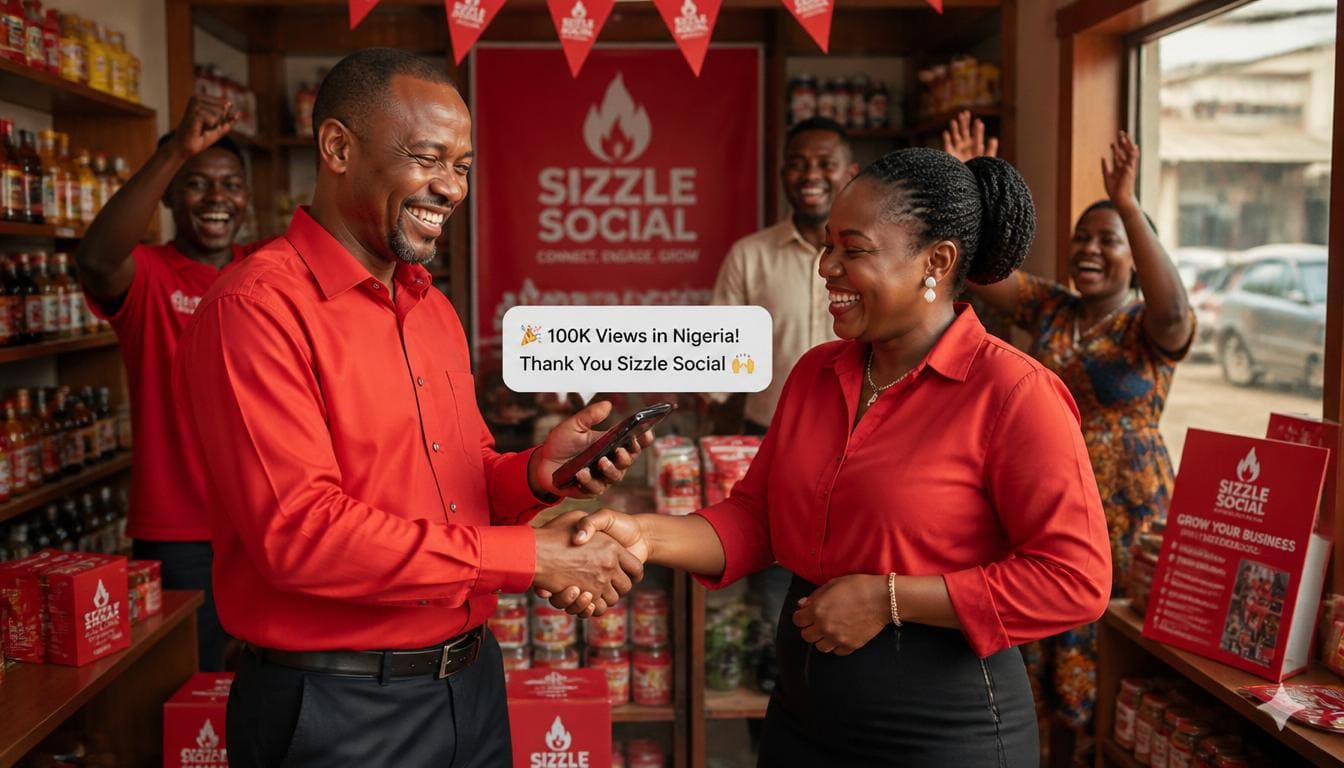 Nigerian small business celebrating online growth