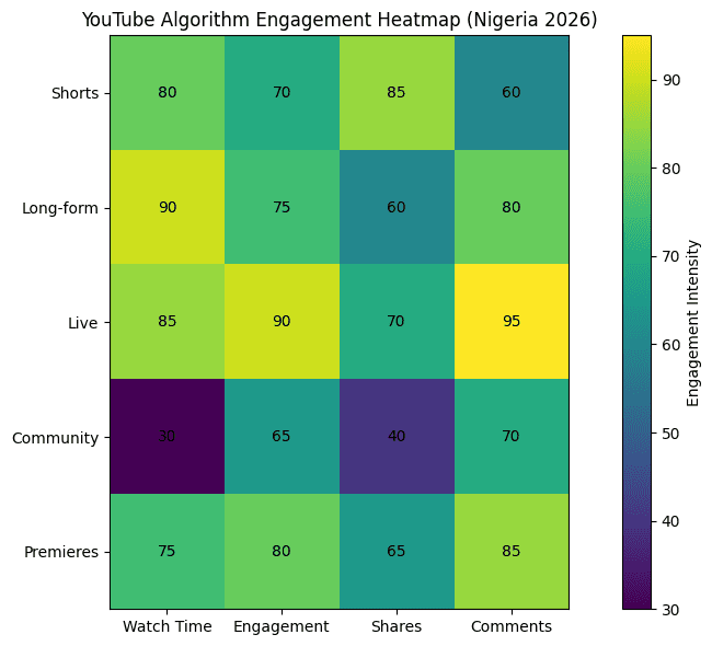 YouTube algorithm Nigeria 2026