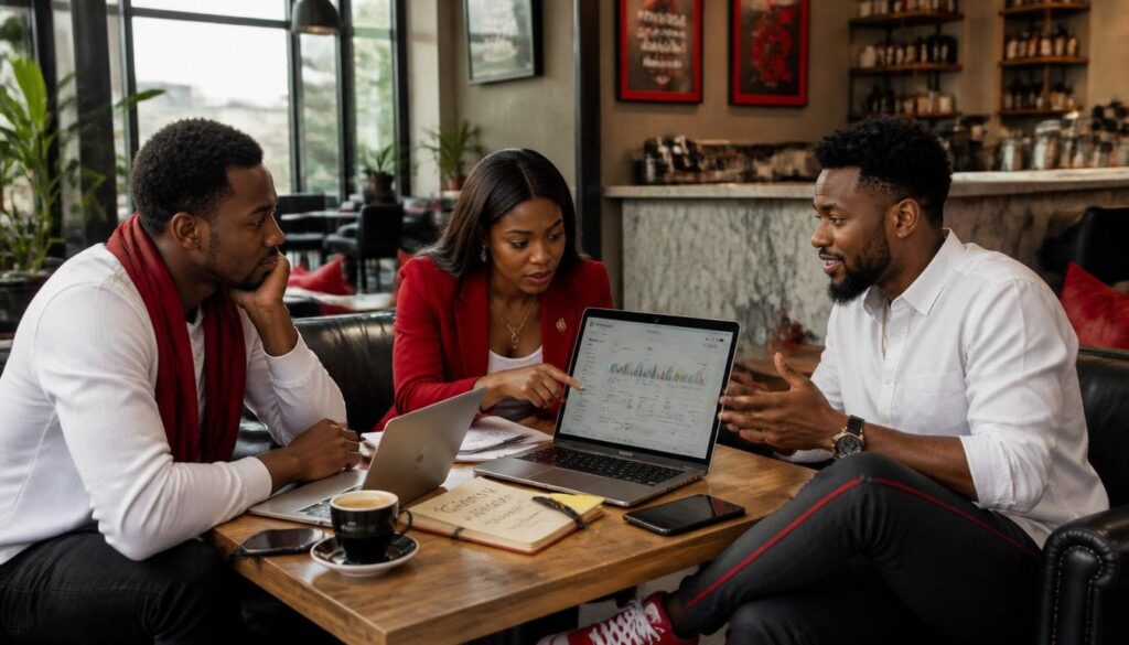 Nigerian influencers collaborating online