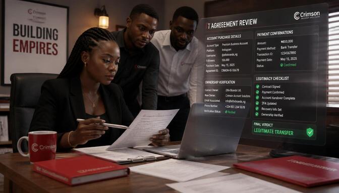 Legal ownership checklist bought account