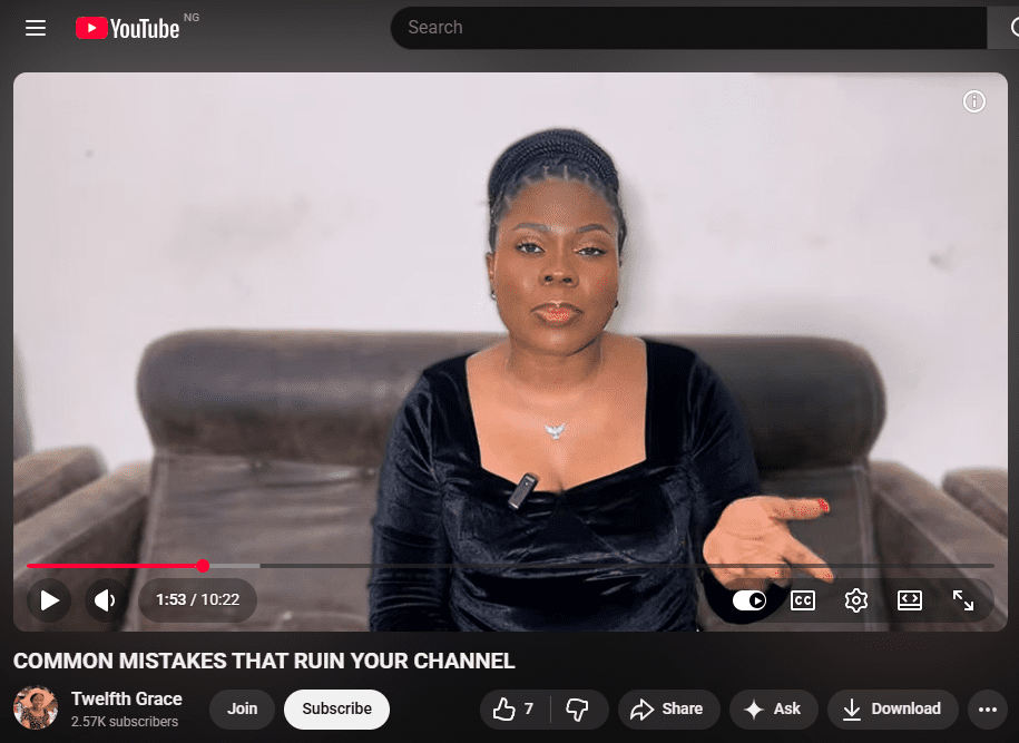 Nigerian YouTube mistakes