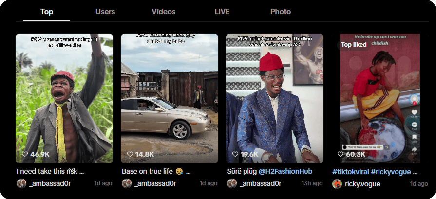 Nigerian creator combining paid and organic TikTok strategies