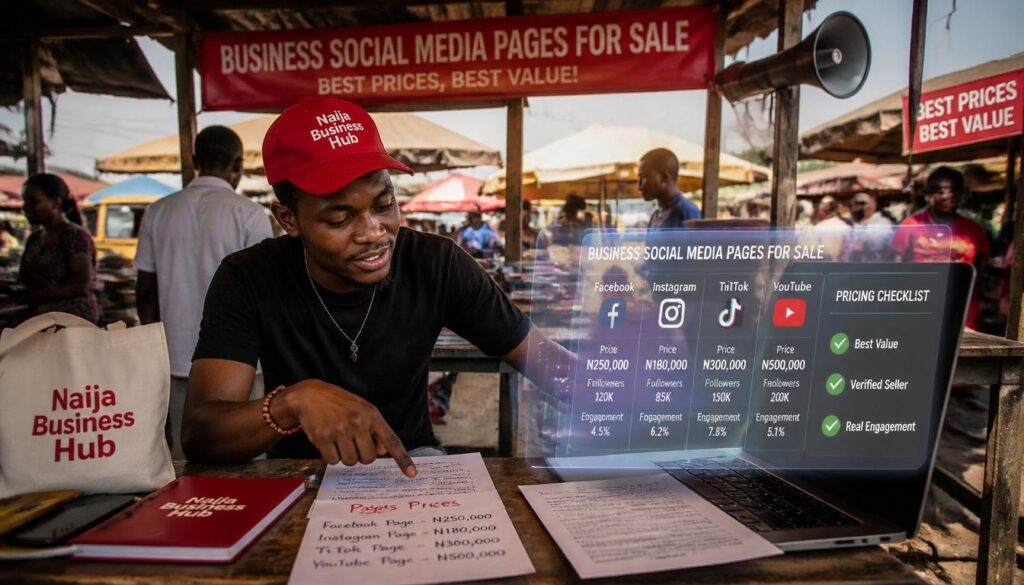 Nigerian entrepreneurs comparing social media page costs