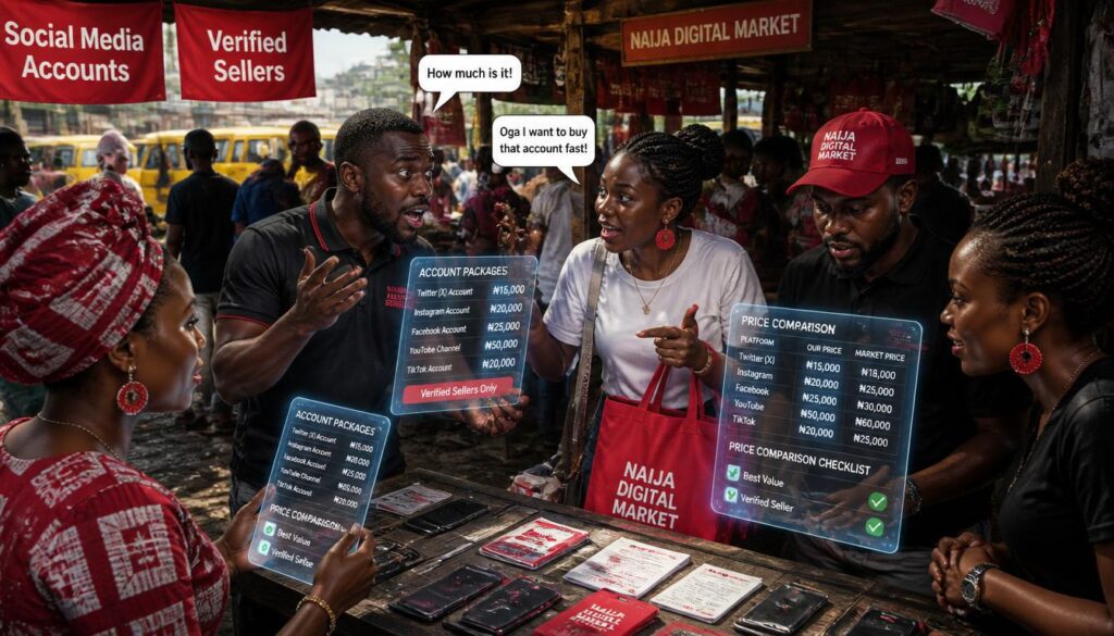 Social media account prices Nigeria