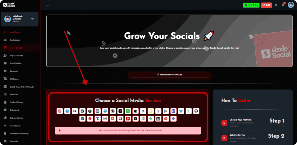 Nigerian creator using Sizzle Social.