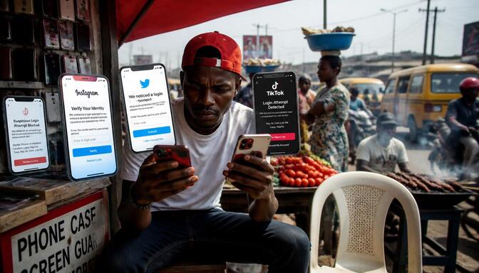 Naija youth checking phone login