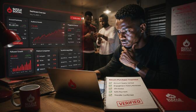 Nigerians following secure account purchase steps