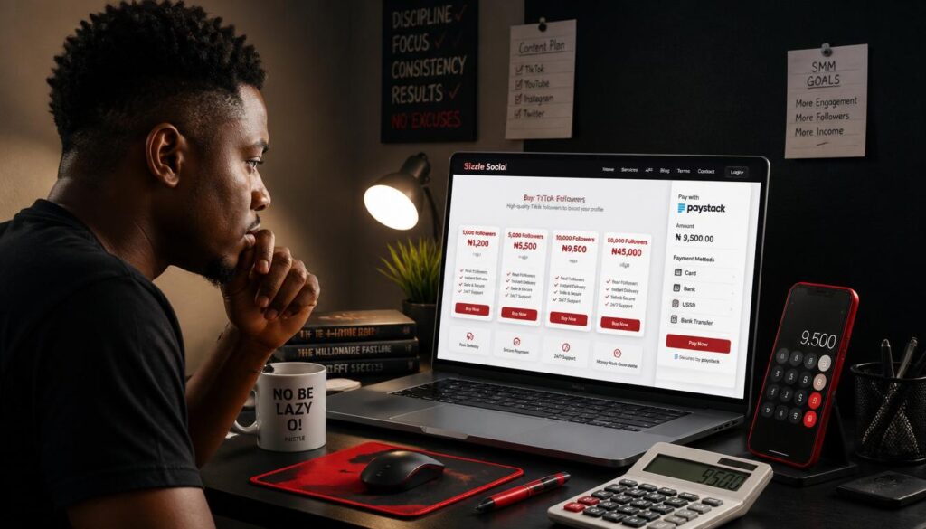 Nigerian creators comparing TikTok SMM Panel pricing charts