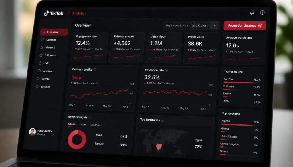 Analytics dashboard screenshot