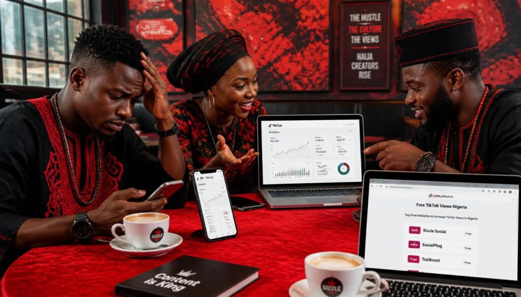 Naija creators checking TikTok stats