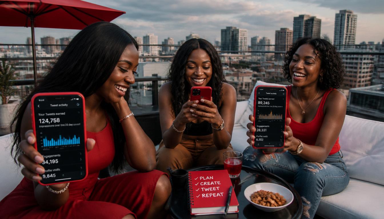 Nigerian creators celebrating Twitter growth