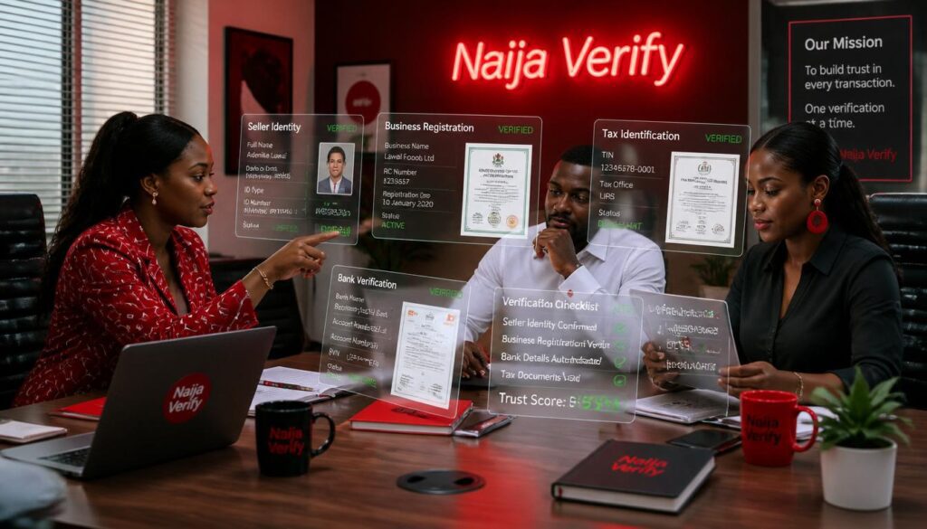 Entrepreneurs checking documents