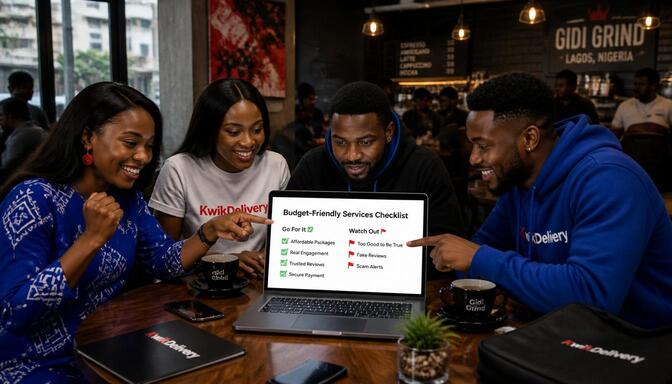 Nigerian artist checking affordable packages