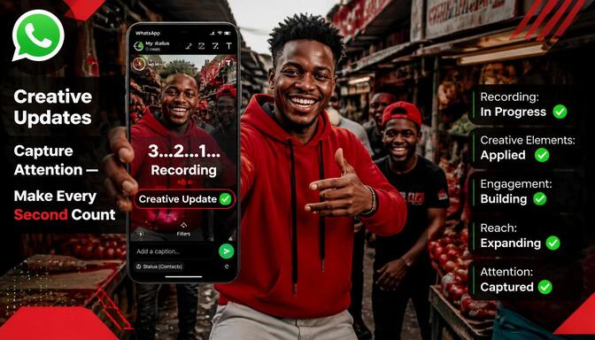 Nigerian youth recording short video